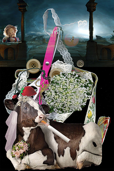 Exquisite Corpse <br /> 2011 -  a collaborative collage <br />  image 3 of 3