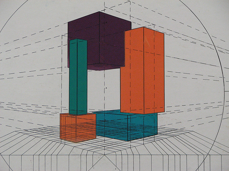 Three Dimensional Design <br /> 1987<br/>pen, ink and film<br/>image 1 of 4