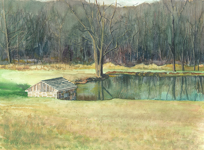 Springhouse <br />1994 <br/>watercolor <br/> image 3 of 6